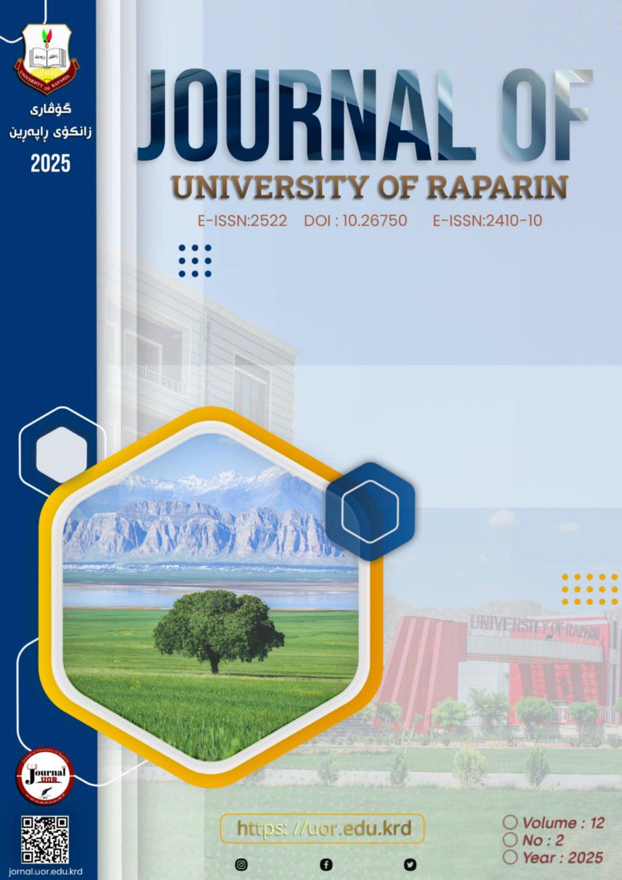 					View Vol. 12 No. 2 (2025): Journal of University of Raparin
				